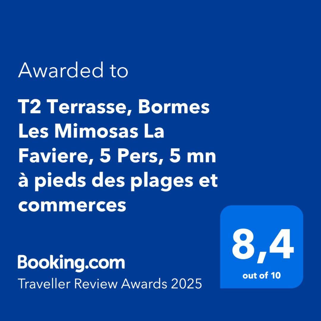 T2 Terrasse, Bormes Les Mimosas La Faviere, 5 Pers, 5 Mn A Pieds Des Plages Et Commerces Екстериор снимка